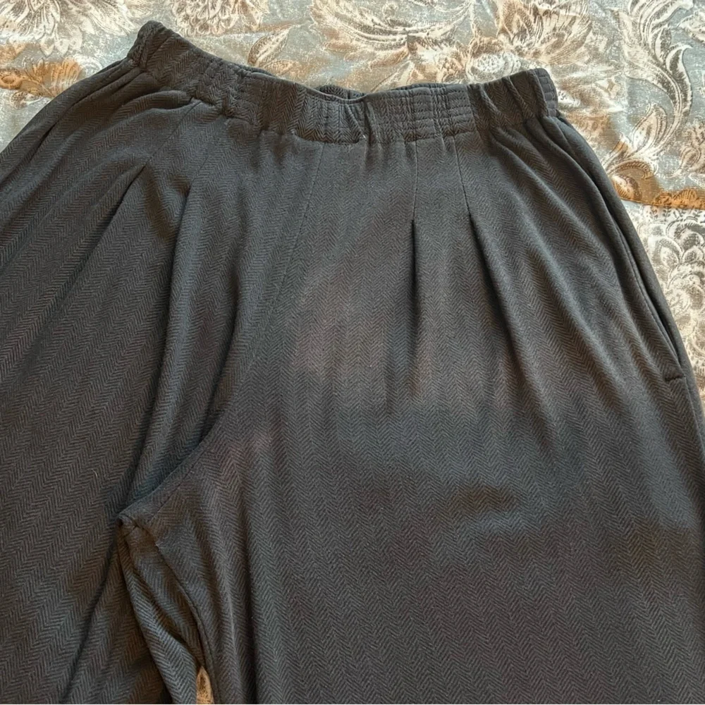 Vtg California Crazee Wear Men's Cotton Blend Pants Size M Black Baggy Parachute